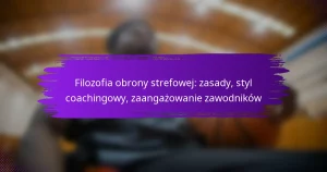 Filozofia obrony strefowej: zasady, styl coachingowy, zaangażowanie zawodników