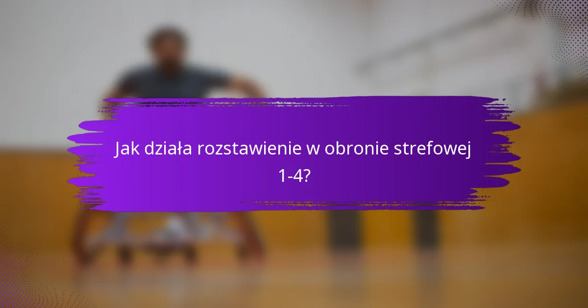 Jak działa rozstawienie w obronie strefowej 1-4?