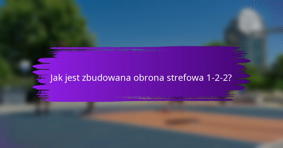 Jak jest zbudowana obrona strefowa 1-2-2?