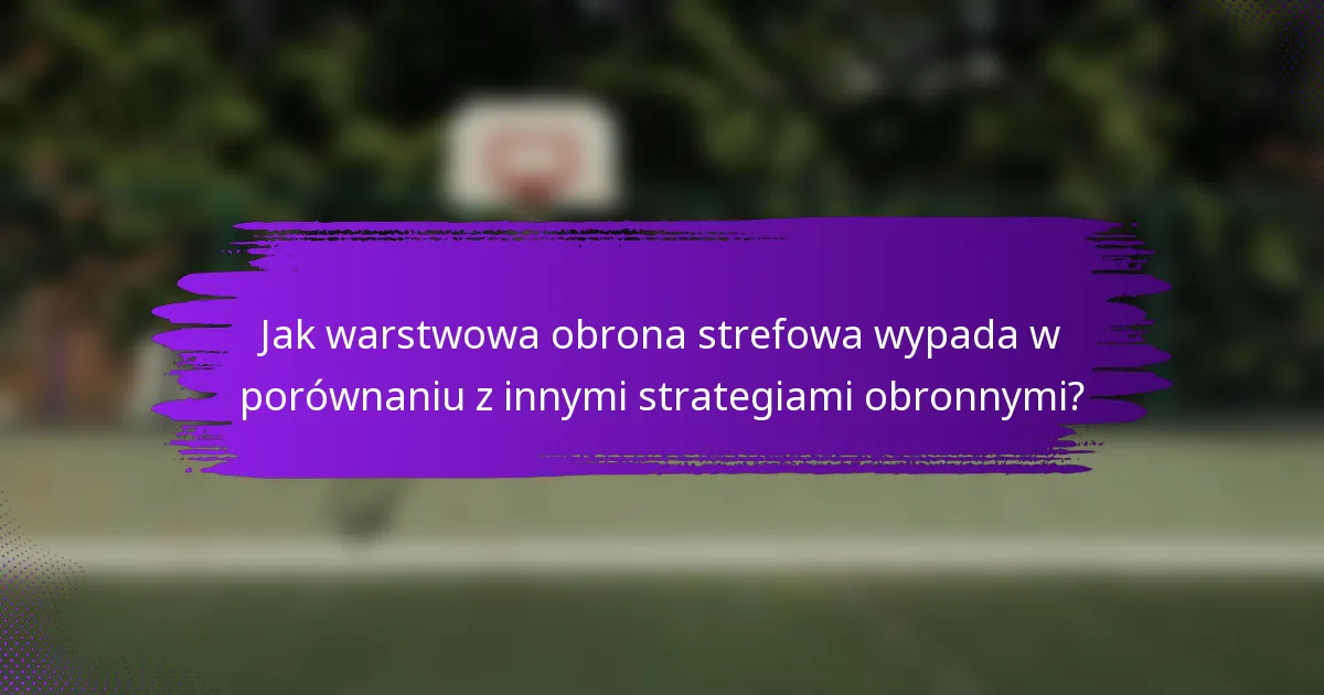 Jak warstwowa obrona strefowa wypada w porównaniu z innymi strategiami obronnymi?